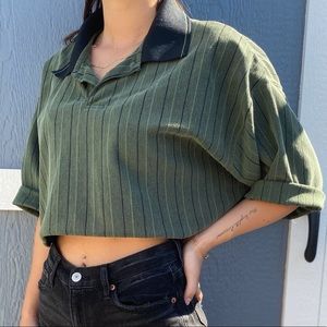 Robert Stock cropped collar shirt.